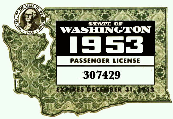 (image for) 1953 Washington State Registration